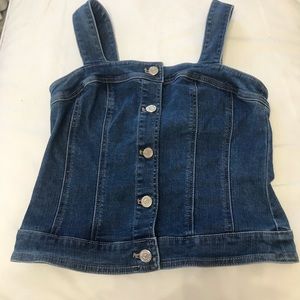 WHBM denim top